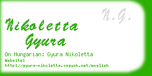 nikoletta gyura business card